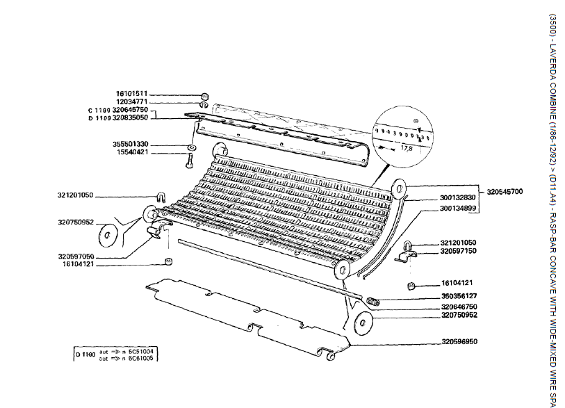20.CONCAVE RASP-BAR COM ESPAÇO DE FIO LARGO