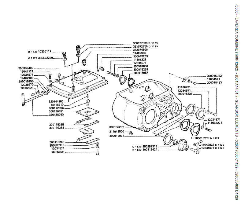 17.ELEMENTOS DA CAIXA DE VELOCIDADES - 320817000 C1129 - 320855400 D1129