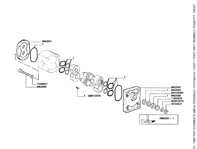 08. ELEMENTOS DA BOMBA DE DIREÇÃO HIDRÁULICA (SALAMI) - 320537000