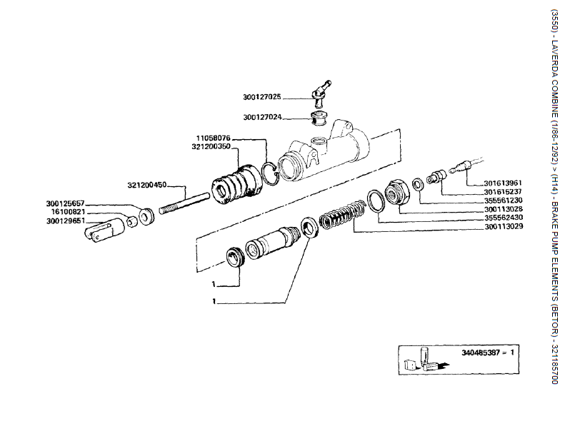 59. ELEMENTOS DA BOMBA DE FREIO (BETOR) - 321185700
