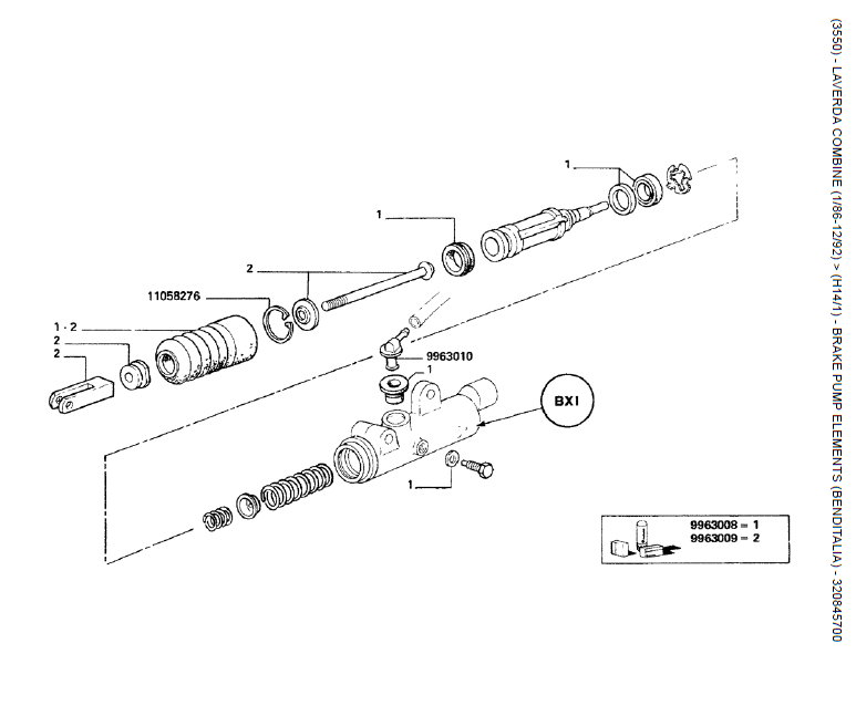 60. ELEMENTOS DA BOMBA DO FREIO (BENDITALIA) - 320845700