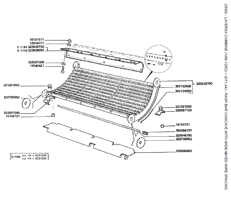04. RASP-BAR CONCAVE COM ESPAÇO DE FIO MISTURADO