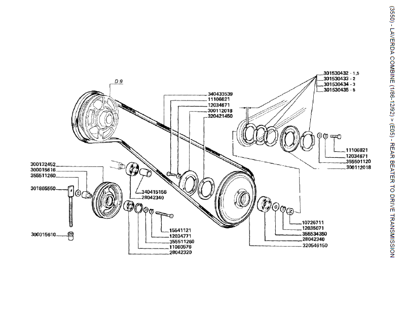 14. BATEDOR TRASEIRO PARA CONDUZIR A TRANSMISSÃO