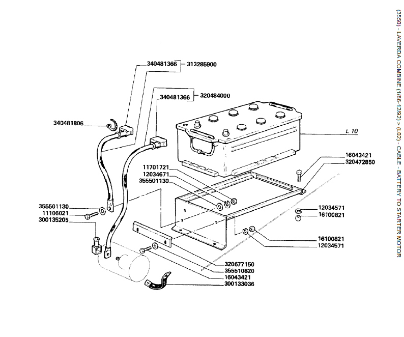 17.  CABO - BATERIA PARA O MOTOR DE ARRANQUE