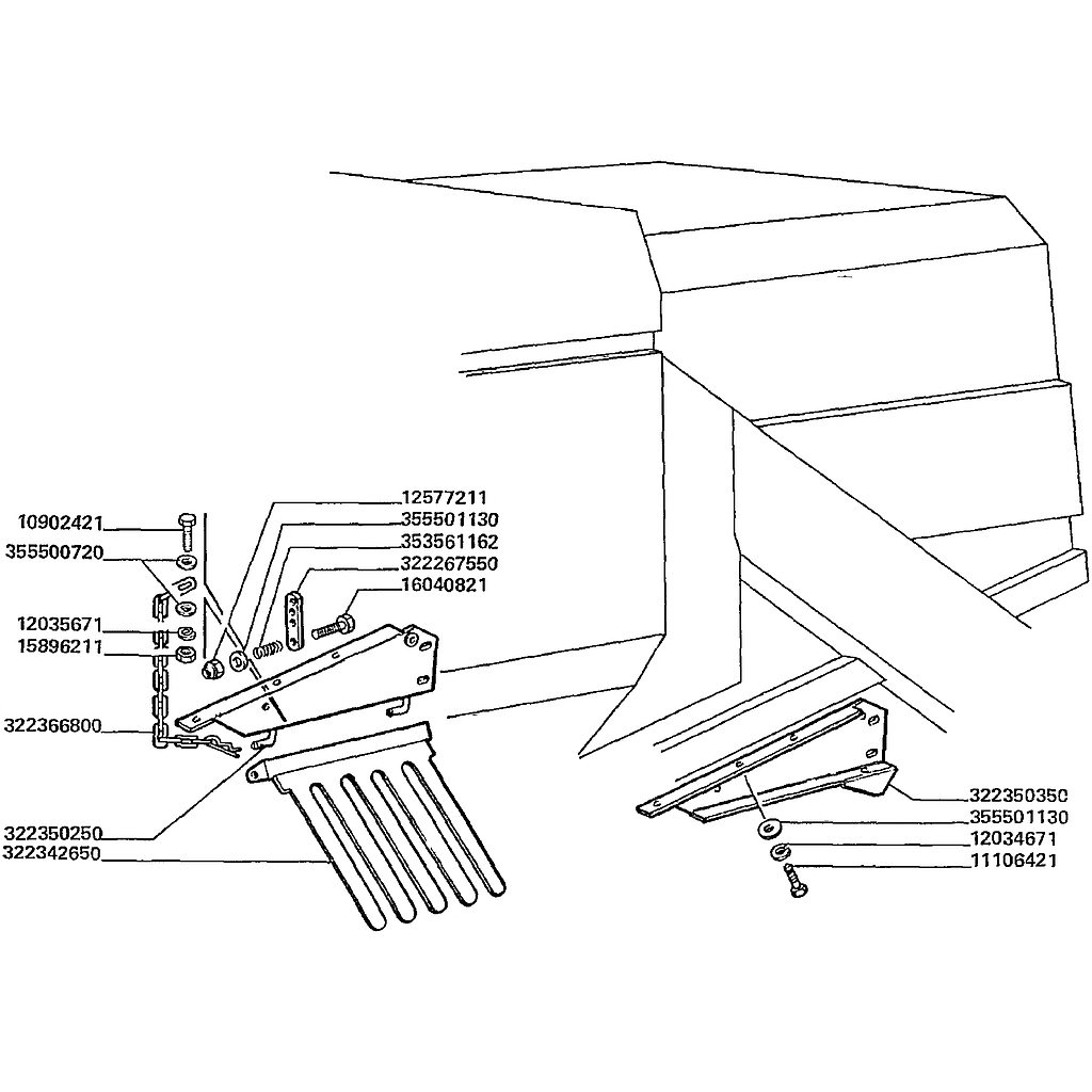 68. SUPORTES DO ESPALHADOR DE PALHA