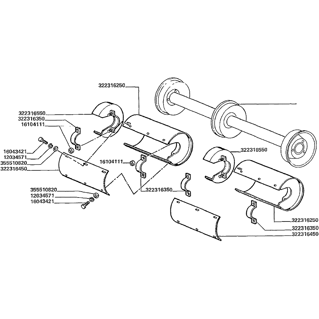 103. PLACAS DE BORRACHA PARA ROLO DO ELEVADOR DIANTEIRO