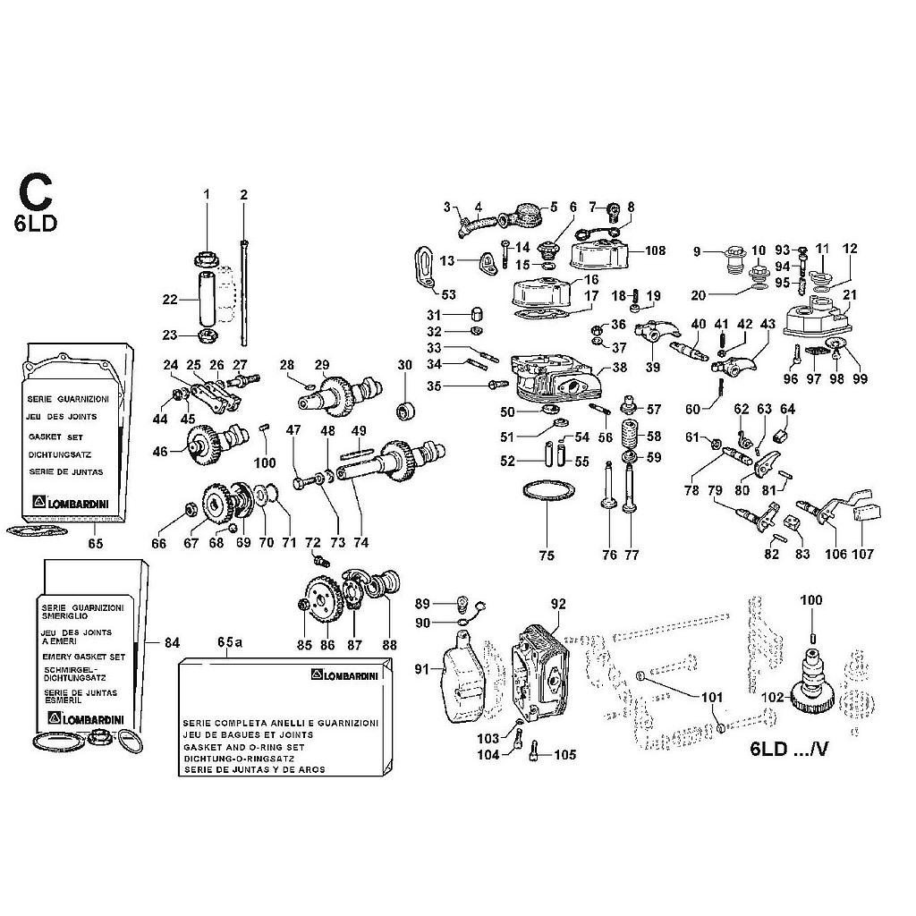 03. CABEÇA DO CILINDRO / CAIXA DO BALANCIM / VÁLVULAS / CRONOMETRAGEM / REGULADOR DE VELOCIDADE