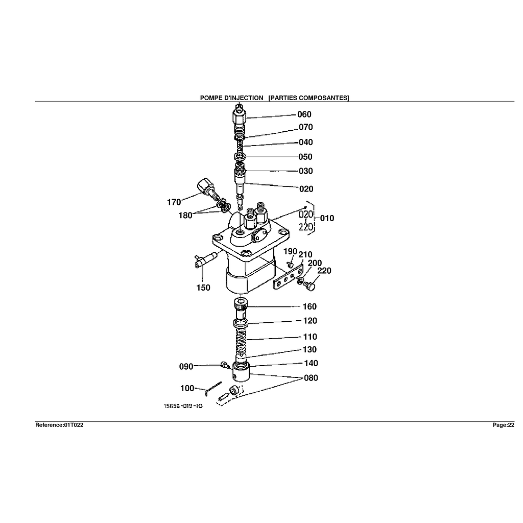 16. COMPONENTE DA BOMBA DE INJECÇÃO