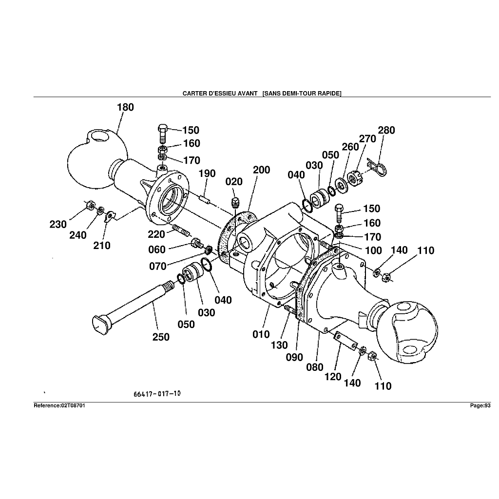 07.FRONT AXLE CASE    WITHOUT BI S1