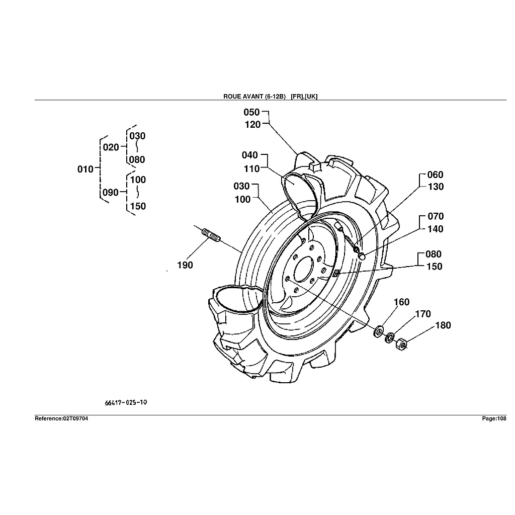 18.FRONT WHEEL  6 12B     FR   UK 1