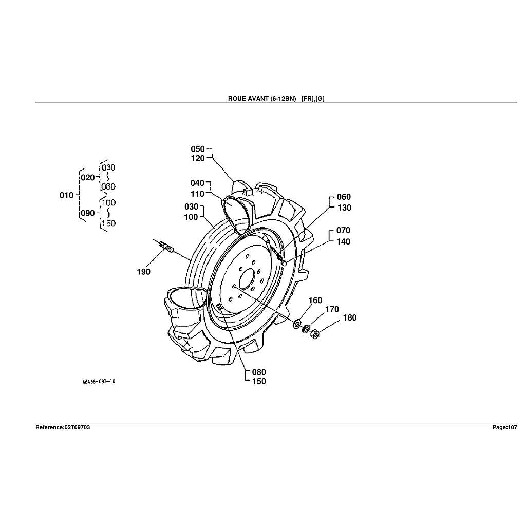 19.FRONT WHEEL  6 12BN     FR   G 1