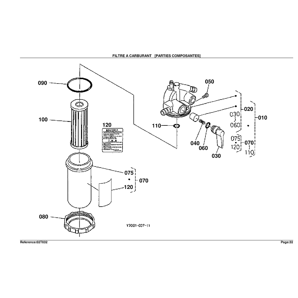 01. COMPONENTES DO FILTRO DE ÓLEO