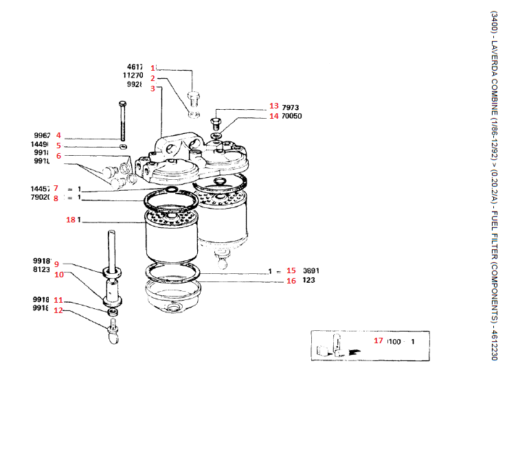 17.FILTRO DE COMBUSTÍVEL (COMPONENTES) - 4612230