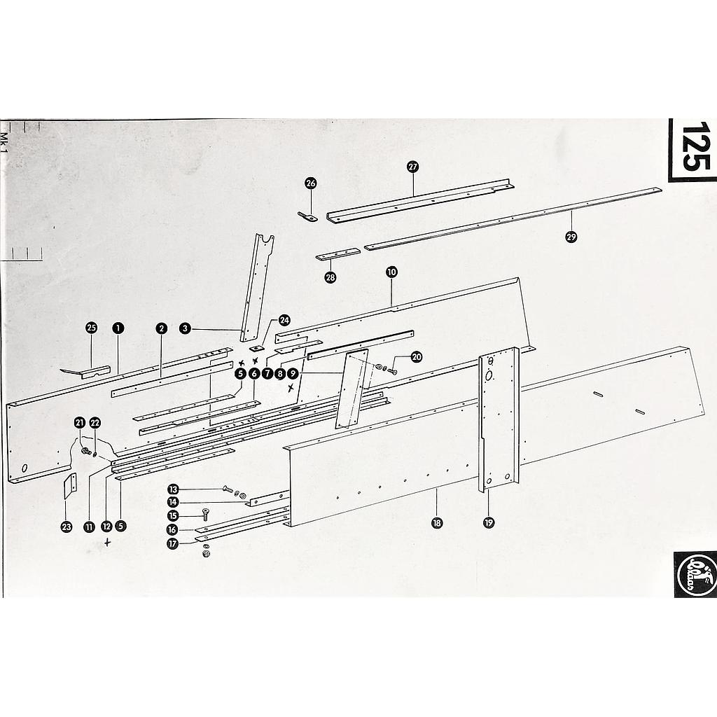 Prensa e calhas piston 125