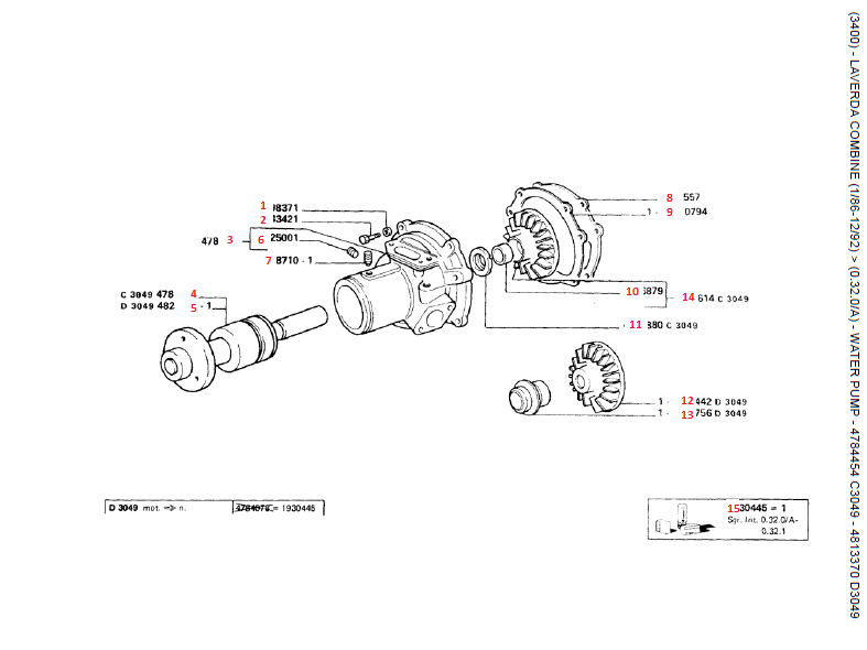 48.BOMBA DE ÁGUA  - 4784454 C3049 - 4813370 D3049