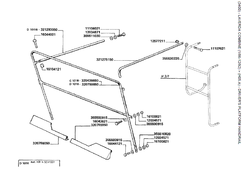 33. TRAVÃO DE PLATAFORMA DO MOTORISTA