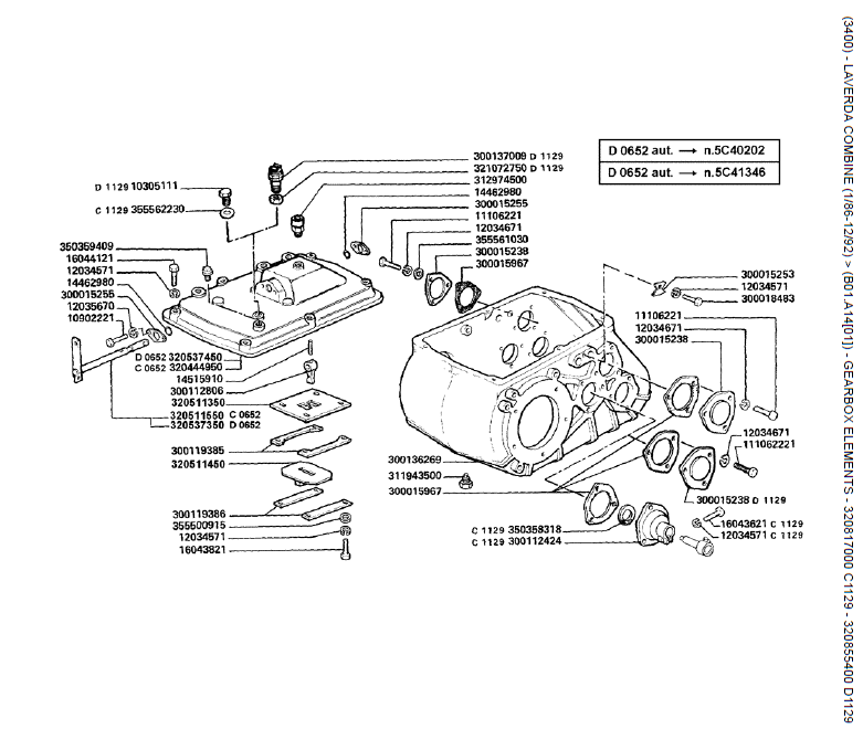 18.ELEMENTOS DA CAIXA DE VELOCIDADES  - 320817000 C1129 - 320855400 D1129