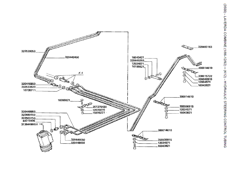 10..TUBULAÇÃO DE CONTROLE DE DIREÇÃO HIDRÁULICA